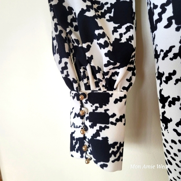 RICHARD ALLAN x H&M Houndstooth Mini Sheath Dress Boatneck Size 0 - Picture 6 of 11